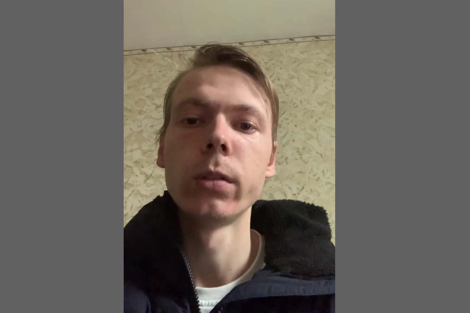 Після незаконного затримання на сторінці в Instagram з'явилося відео з Андрієм. У неволі він сказав, що корегував артилерію ЗСУ та схвалює дії російських окупантів. Джерело: a.a_shapoval/Instagram