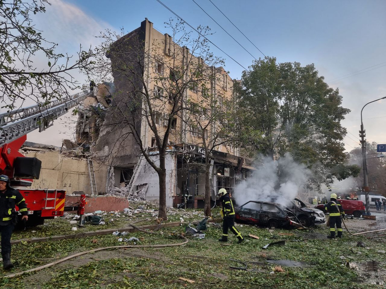 Черкаси після обстрілу 21 вересня. Фото Черкаської ОВА