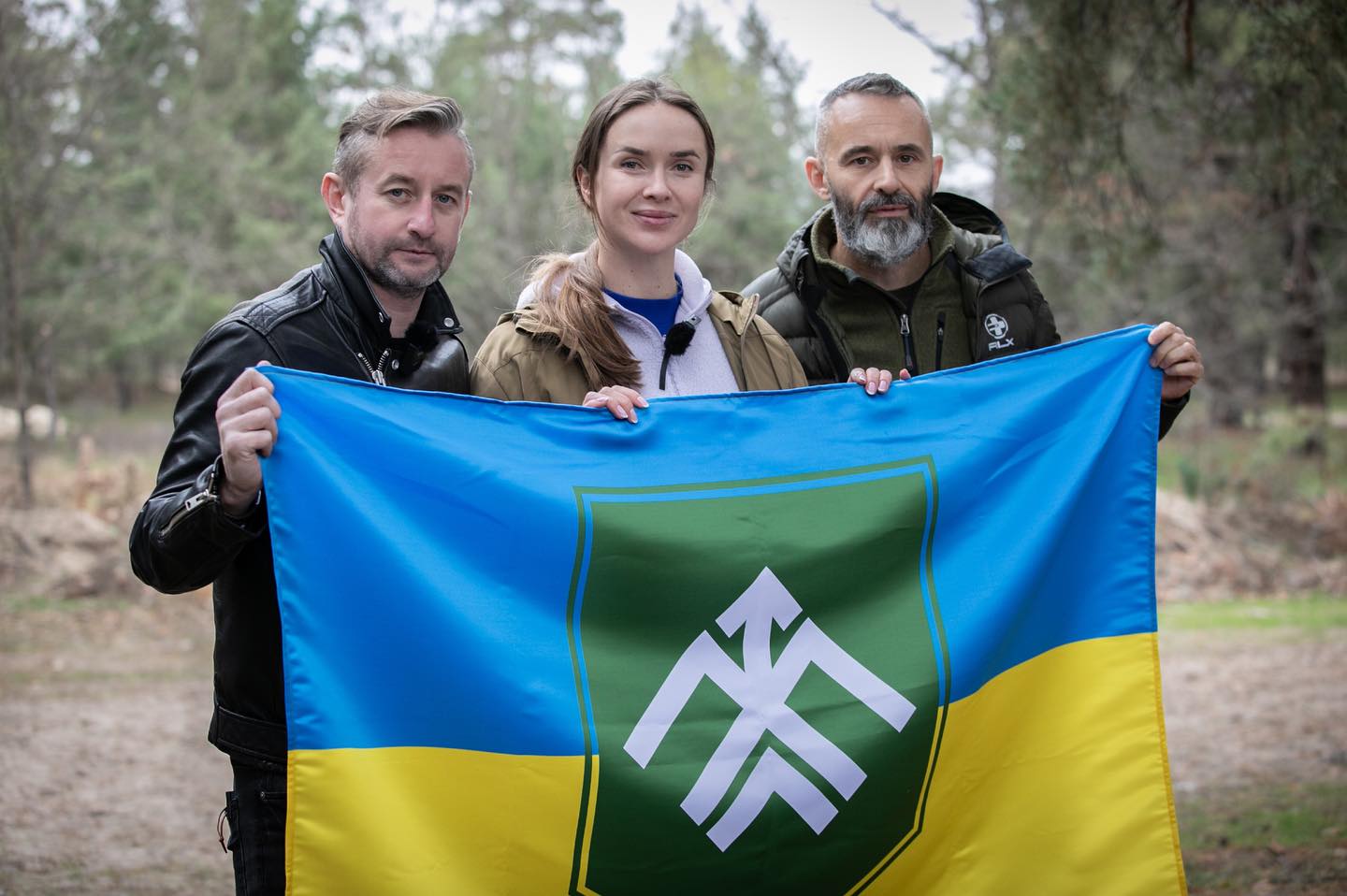 Сергій Жадан, Еліна Світоліна та Всеволод Кожемяко. Фото: Facebook Еліни Світоліної