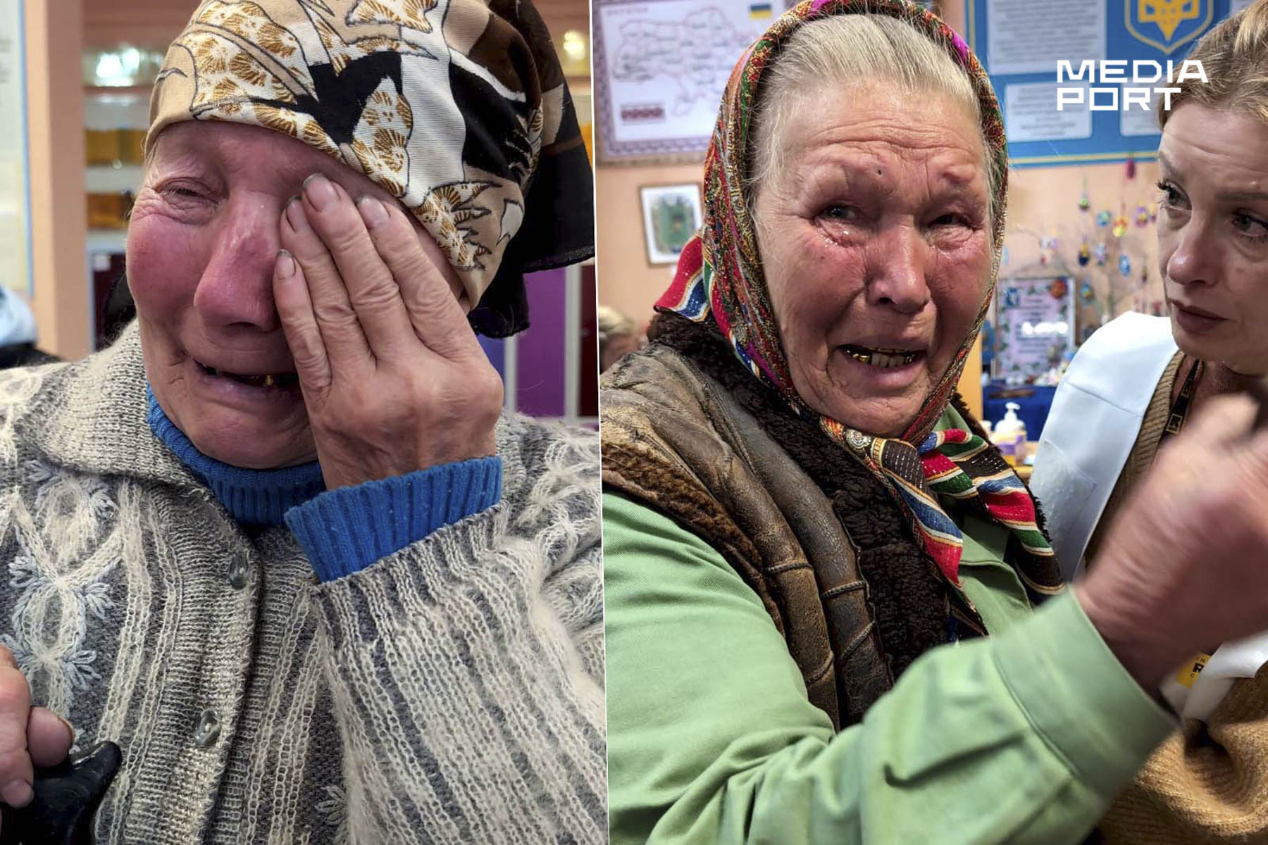 Переселенці з Вовчанської громади Надія Синельник (ліворуч), Олена Бородавка (праворуч)