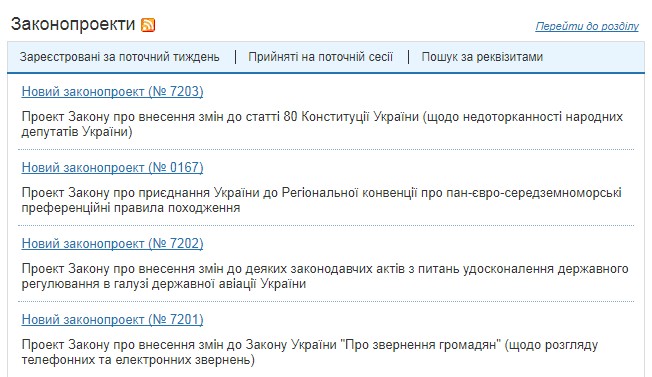 Скрин сайта iportal.rada.gov.ua