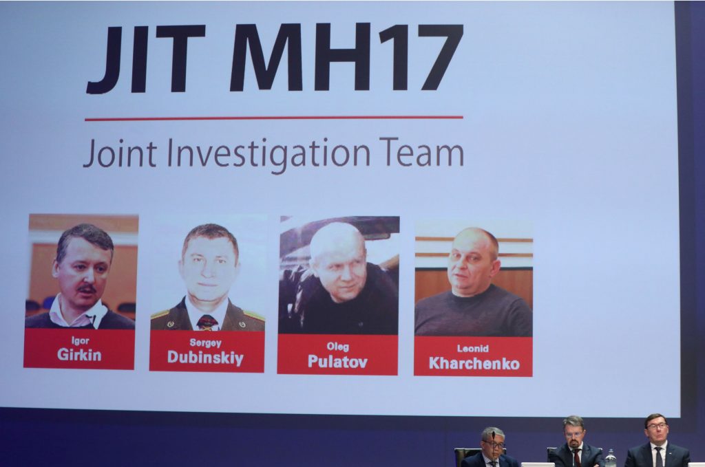 Спільна слідча група з розслідування катастрофи MH17 на брифінгу у 2019 році. Джерело фото: atlanticcouncil.org