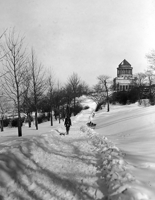 Заснеженный Риверсайд-парк 1905 года. Фото: Hulton Archive / Getty Images