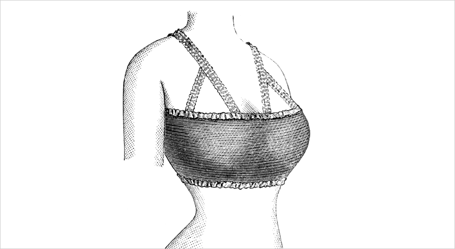 Бюстгальтер в виде повязки