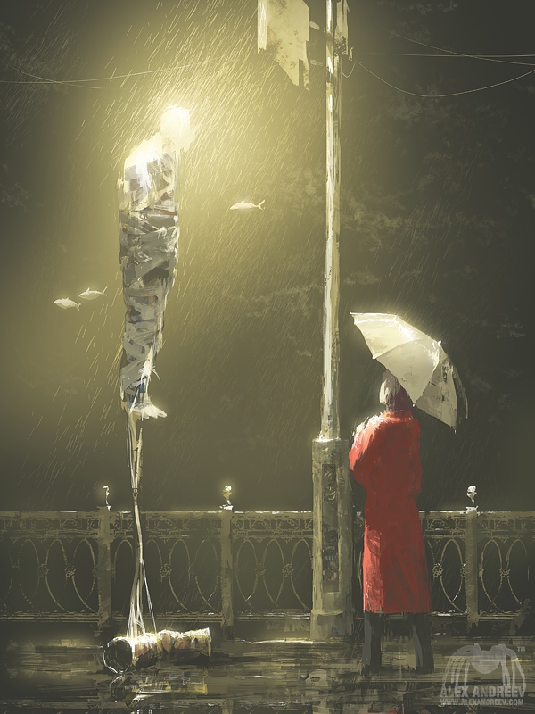 Alex Andreev, Under The Rain, 2010 г., Digital Painting