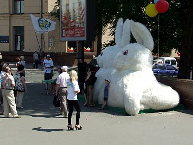 Зображення до:  На площади – цирк и зайцы