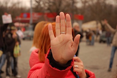 Зображення до:  Стоп насилию. Флешмоб на площади Свободы