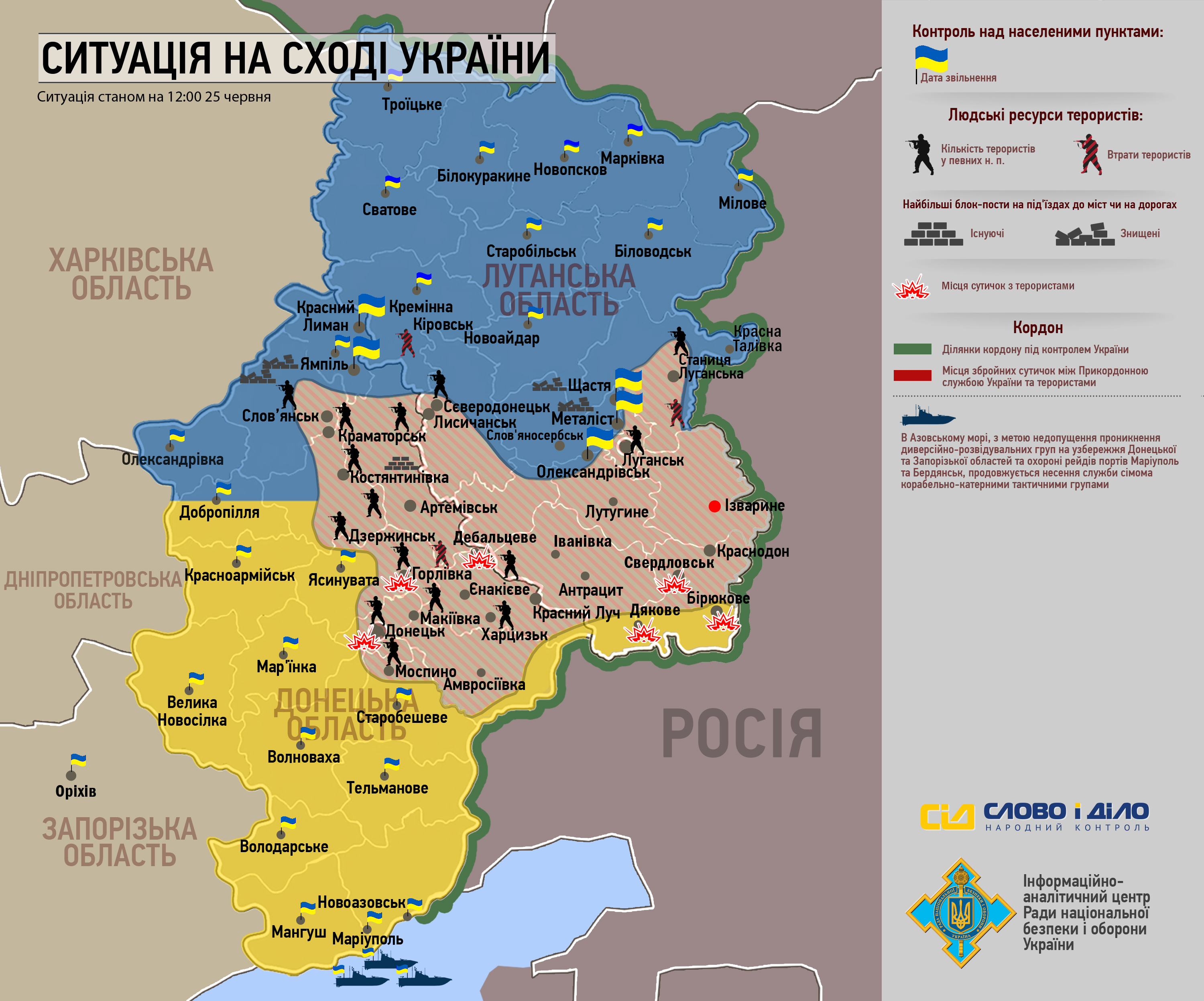 Зображення до:  Ещё одни сутки в зоне АТО: информация СНБО и Нацгвардии