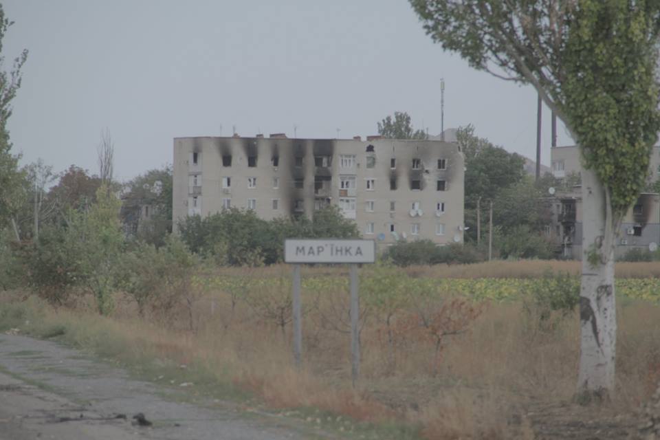 Зображення до:  Боевики трижды атаковали Марьинку