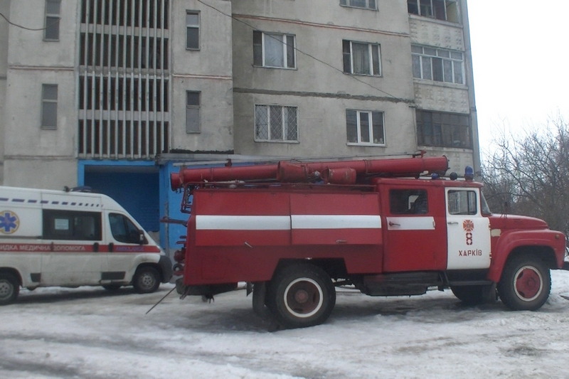 Зображення до:  В Харькове эвакуировали 20 человек из-за пожара в лифтовой шахте