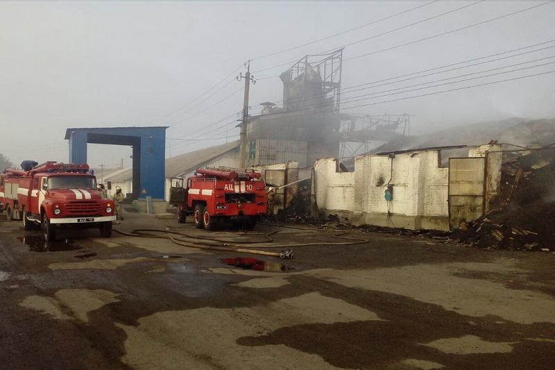 Зображення до:  Пожар на зерновых складах в Барвенковском районе тушили почти сутки