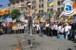 Article В Харькове сожгли «чучело федерастии»