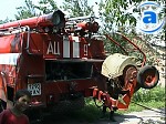 Зображення до:  В Харьковской области перевернулся пожарный автомобиль