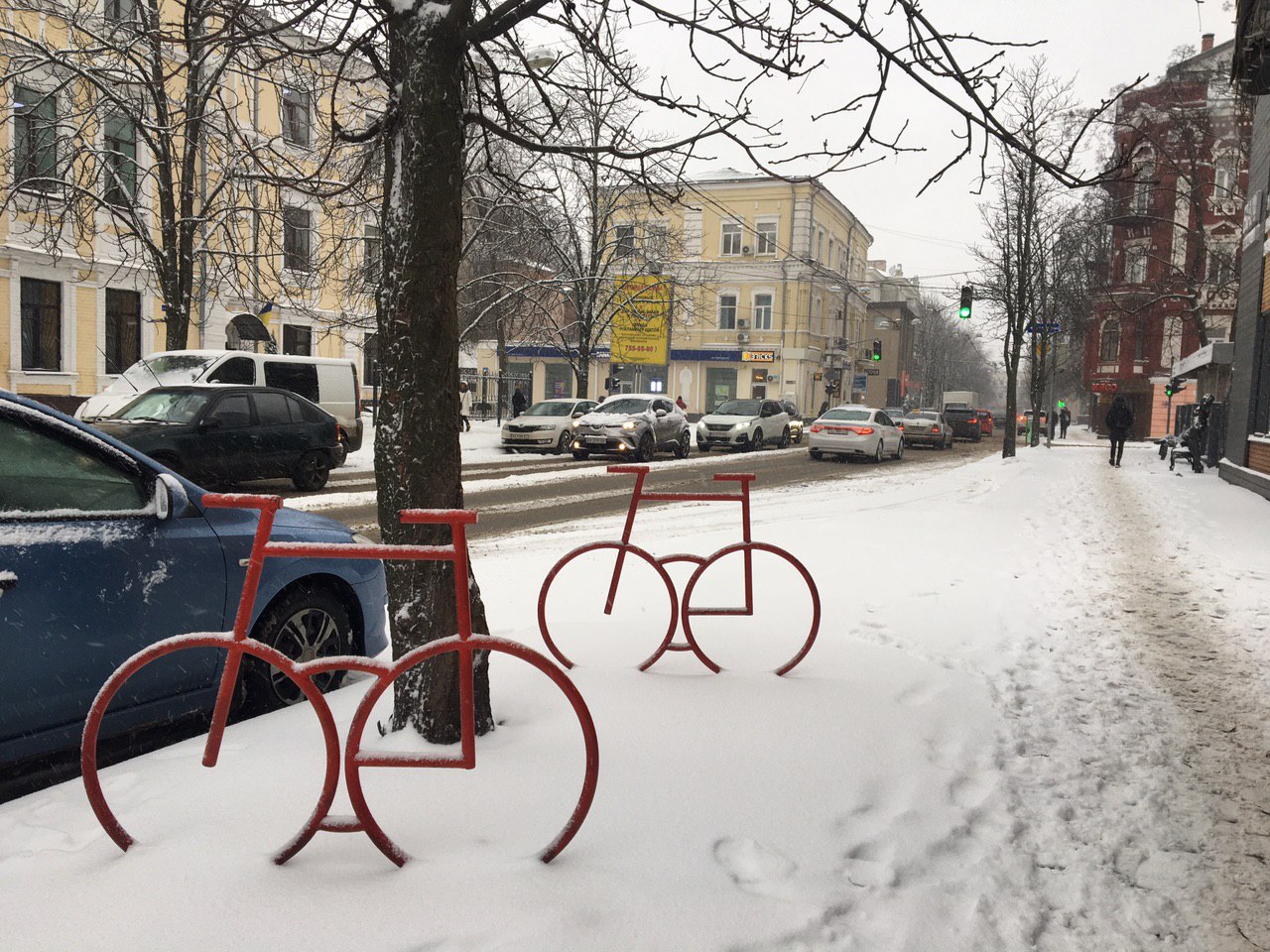 Зображення до:  Циклон приніс снігопад на Харківщину