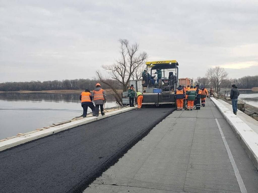 Зображення до:  На Чугуївщині відновили міст, знищений окупантами