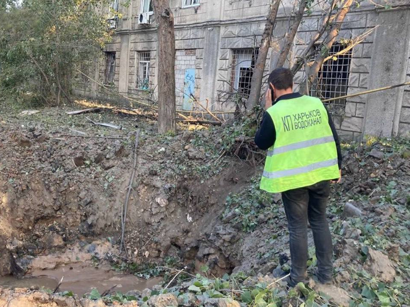 Зображення до:  У Слобідському районі Харкова відновили водопостачання після обстрілу міста