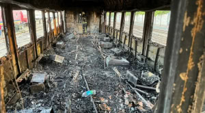 Зображення до посту: Захотів «розважитися»: підлітка підозрюють у підпалі електрички в Харкові