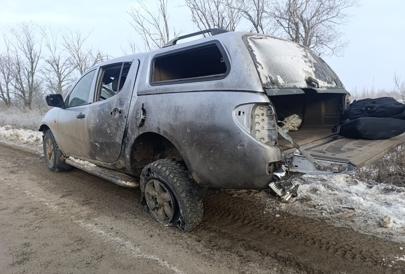 Зображення до:  У Куп’янську дрон атакував авто поліції: контузило трьох поліцейських