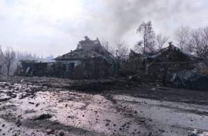 Зображення до посту: Четверо людей постраждали внаслідок обстрілу Золочева: фото