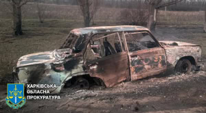 Зображення до посту: На Куп’янщині російський дрон влучив в авто: четверо поранених