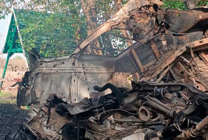 Зображення до посту: У Балаклії автомобіль підірвався на міні: водій загинув