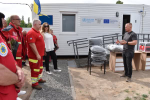 Зображення до посту: У Печенізькій громаді відкрили модульну станцію екстреної медичної допомоги