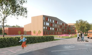 Зображення до посту: Архітектурне бюро розробило проєкт безбар’єрної школи з укриттям у Харкові