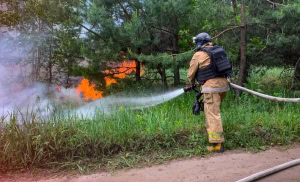 Зображення до посту: Російський обстріл спричинив лісову пожежу поблизу Борової