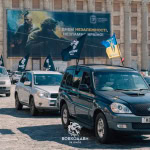Бійці 57 окремої мотопіхотної бригади ім. Костя Гордієнка під час автопробігу в Харкові, 29 серпня 2025 року