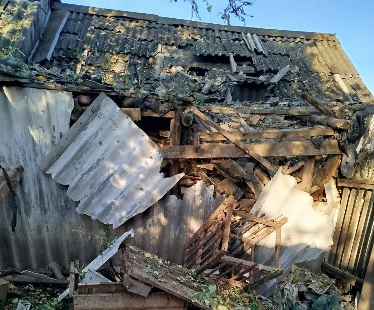 Російська армія вдруге за три дні атакує один і той самий дім у Тимофіївці, 10 вересня 2025. Фото: Віктор Коваленко