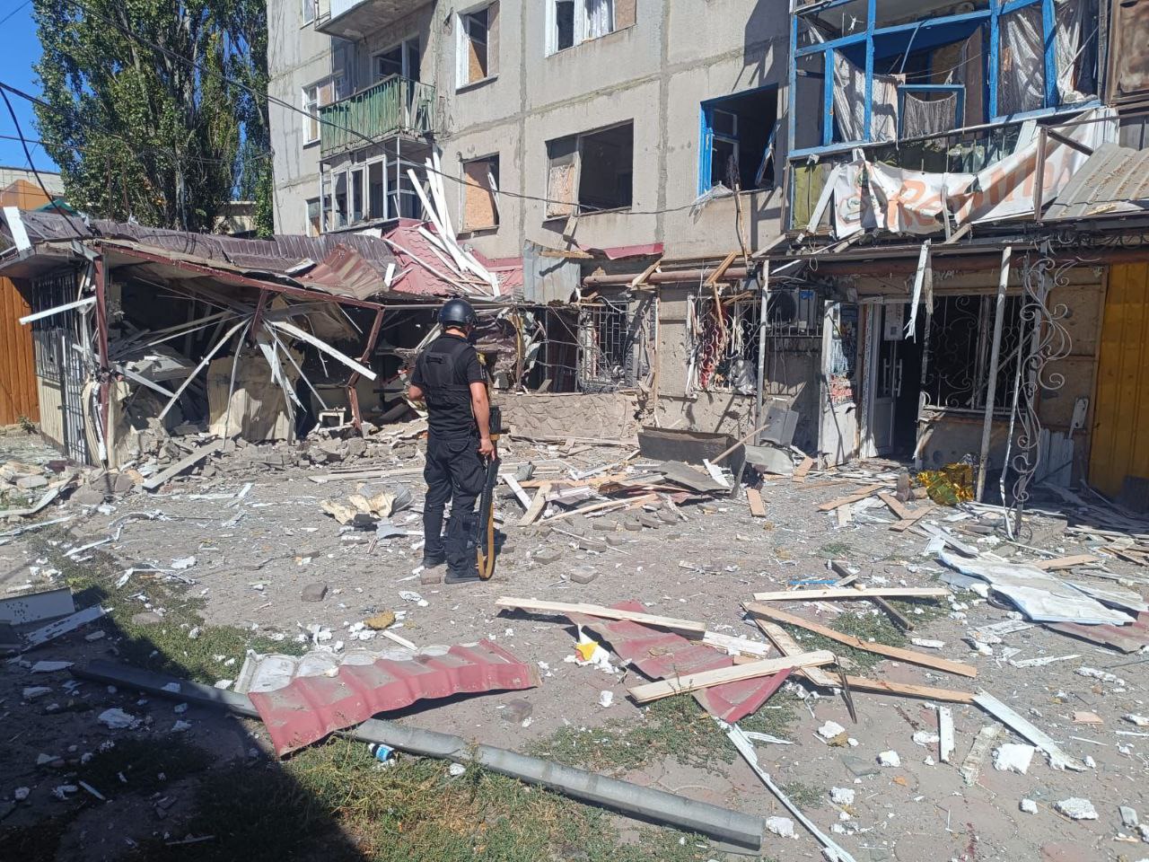 Наслідки російського обстрілу Костянтинівки на Донеччині, 3 вересня 2025. Фото: Вадим Філашкін