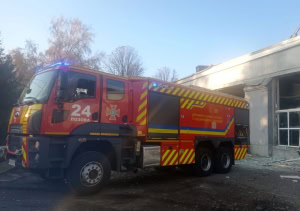 Зображення до посту: Лозова без світла після російського обстрілу