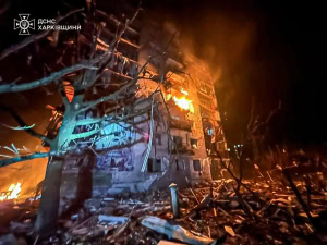 Зображення до посту: росія вдарила по Балаклії ракетами: троє загиблих