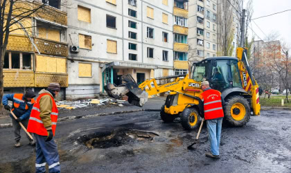 Руйнування після обстрілу Харкова 19 листопада 2025