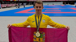 Зображення до посту: Куп’янчанин здобув золоту медаль Дефлімпійських ігор з карате