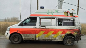 Зображення до посту: На Куп’янщині підірвалося медичне авто, придбане харківським оркестром для волонтерів