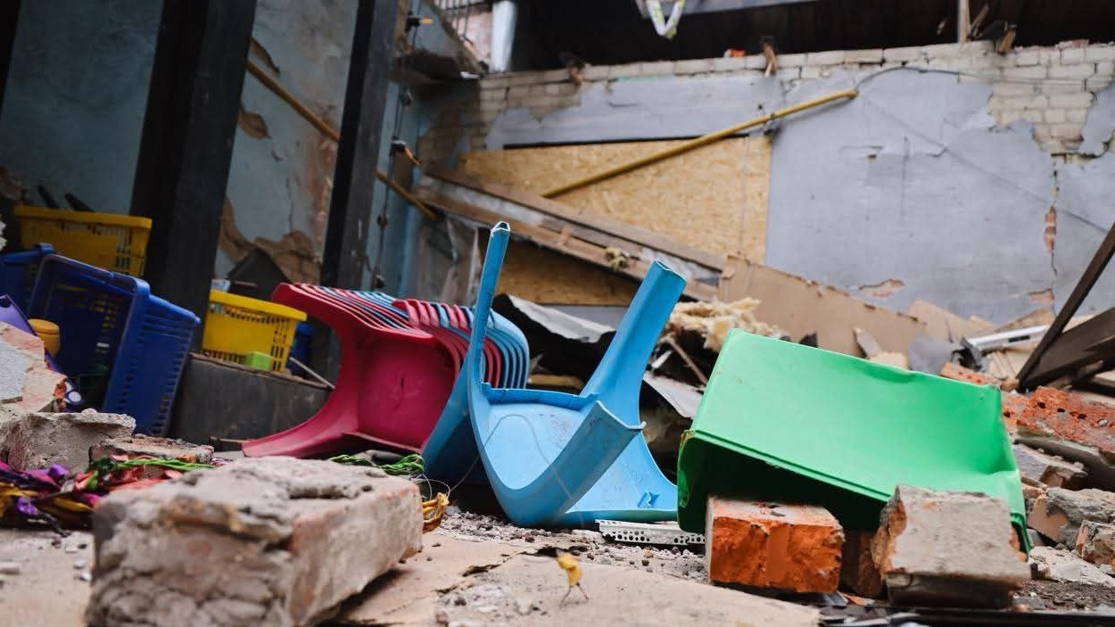 Наслідки удару по дитсадку в Харкові, 22 жовтня 2025