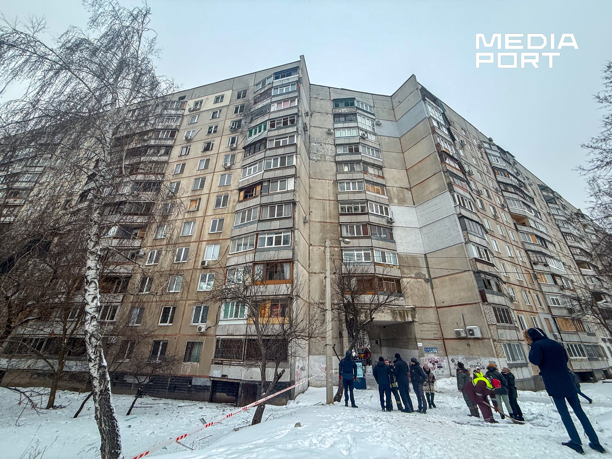 Удар дрона по Харкову 25 січня 2026 року в будинок у Салтівському районі — травмувалася жінка старшого віку