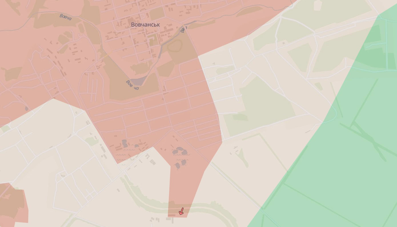 Зображення до:  Російські військові просунулися у Вовчанську — DeepState