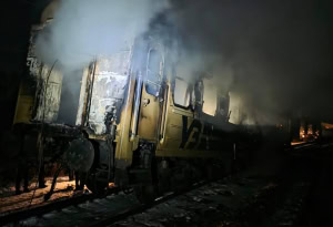 Зображення до посту: Після удару по поїзду на Харківщині одна людина зникла безвісти