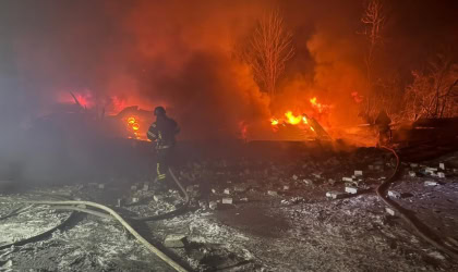 Наслідки удару по Лозівській громаді на Харківщині, 18 лютого 2026