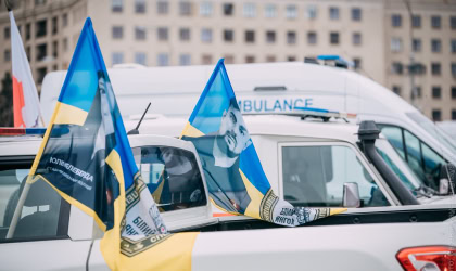 Автопробіг пам'яті правоохоронців і волонтерів, які загинули під час евакуації жителів прифронтових територій, Харків, 7 березня 2026