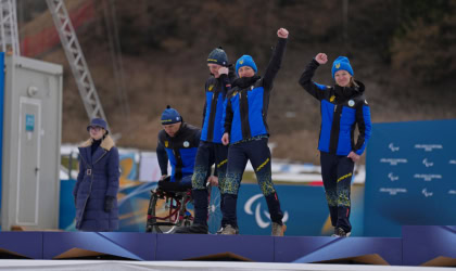 Українські параспортсмени на нагородженні Паралімпіади-2026, 14 березня 2026