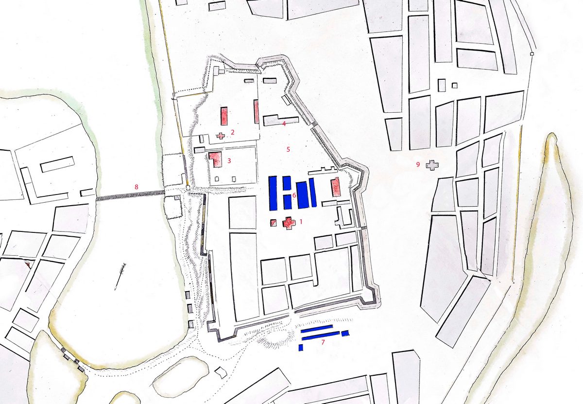 План частини Харківської цитаделі на 1730 рік
