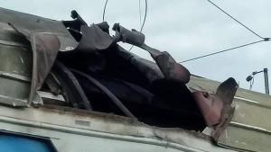 Зображення до посту: Російський дрон влучив в електричку під Харковом, загинув пасажир