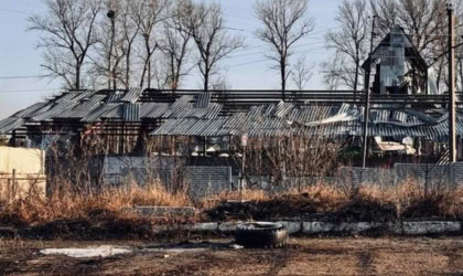 Наслідки обстрілу в Золочеві на Харківщині