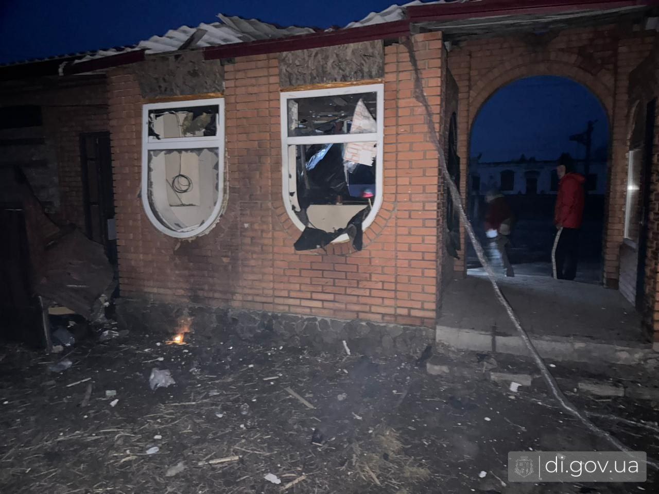 Уражений дроном магазин у Слатиному на Харківщині