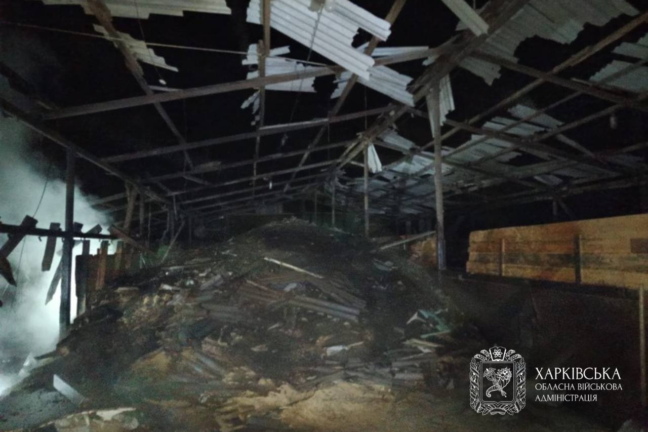 Уражений дроном склад в Артемівці на Харківщині, 18 березня 2026