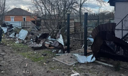 Наслідки обстрілів у Богодухові Харківської області, квітень 2026