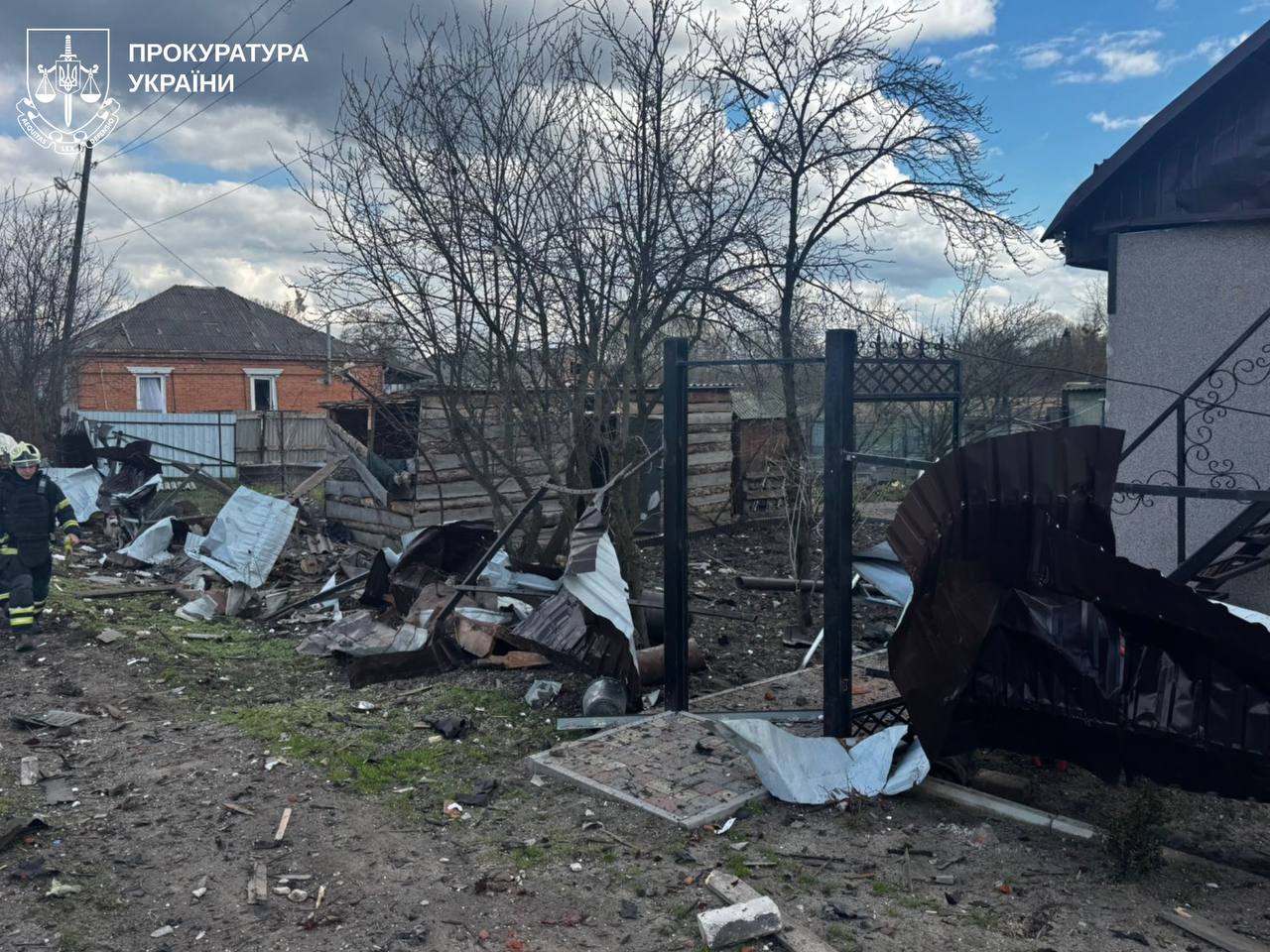 Наслідки обстрілу Богодухова Харківської області